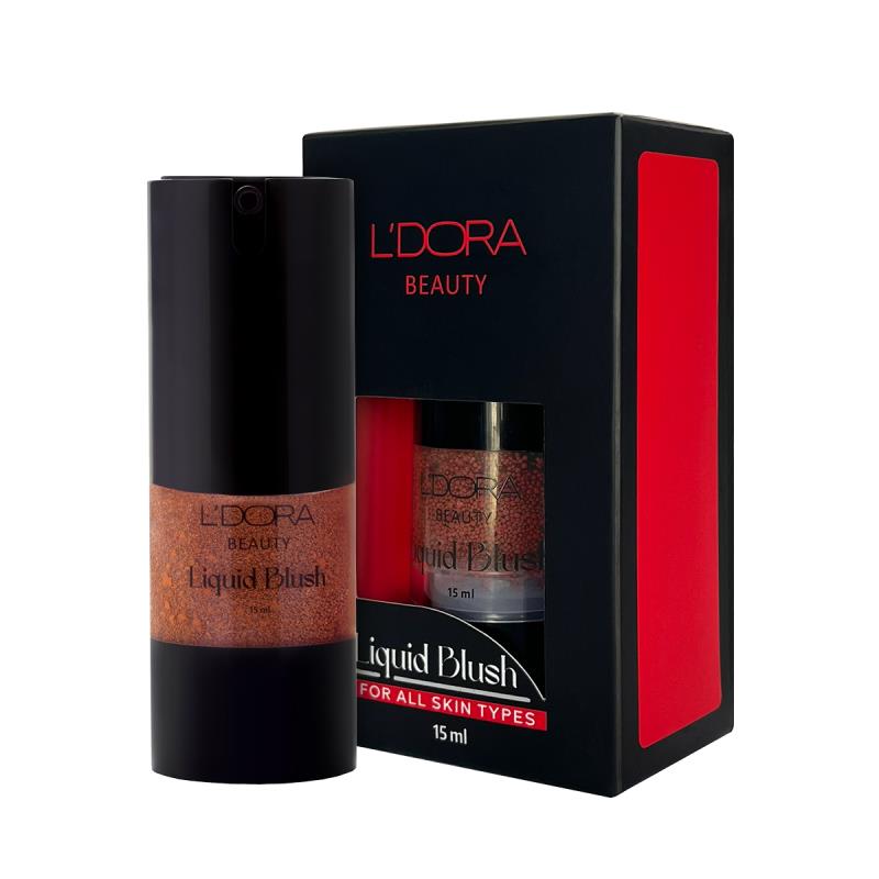 رژگونه مایع کد LB 02 مناسب انواع پوست - رنگ مرجانی روشن - لدورا بیوتی - ماهک شاپ