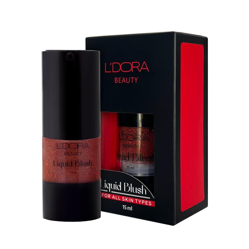 رژگونه مایع کد LB 04 مناسب انواع پوست - رنگ گوشتی تیره - لدورا بیوتی - ماهک شاپ